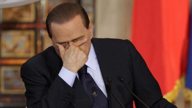 Standing trial ... Silvio Berlusconi.