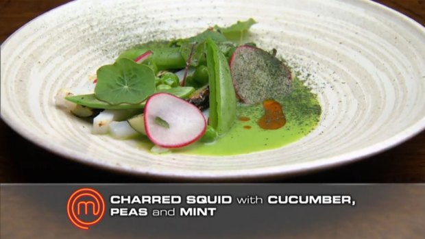 Diana's seafood and greens dish: 'Me on a plate.'