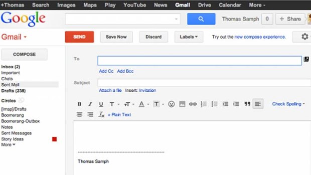 The old Gmail compose.