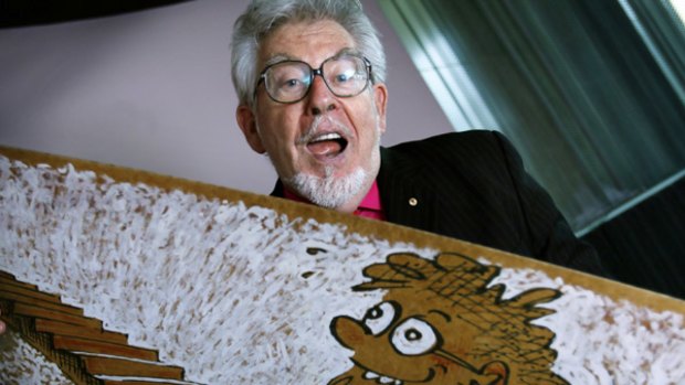 Rolf Harris and his wobbleboard, which was a last-minute addition to the soundtrack of the movie Australia.
