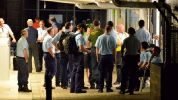Asylum seeker families being transferred from Christmas Island to Nauru on Wednesday morning.