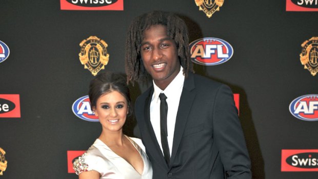 Nic Naitanui on the red carpet at the Brownlow's in September 2012.