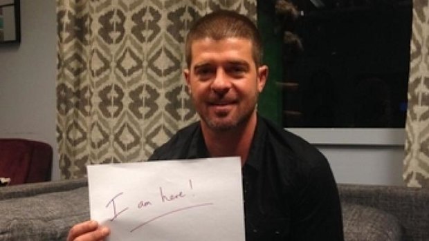 Robin Thicke: just moments before the Twitter chat went wrong.