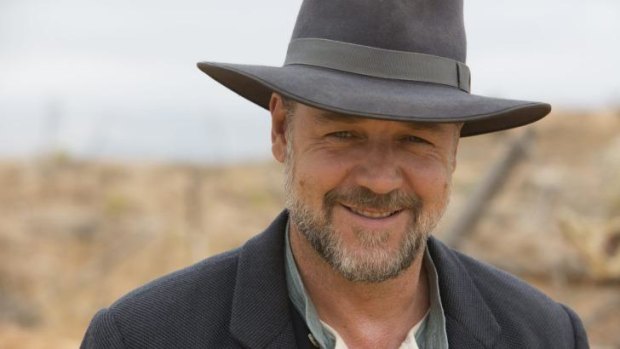 Russell Crowe on the set of <i>The Water Diviner</i>.