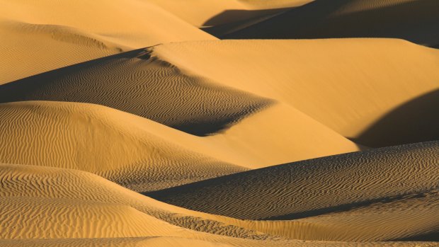 Xinjiang Taklimakan desert in China.