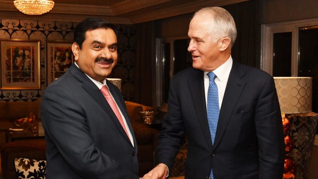 Prime Minister Malcolm Turnbull met India's Adani Group founder and chairman Gautam Adani in Delhi in early April.