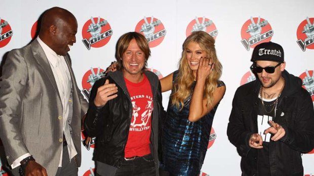 The judges ... from left; Seal, Keith Urban, Delta Goodrem and Joel Madden.