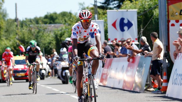 Pioneer: Daniel Teklehaimanot of Eritrea tackles the Tour de France.