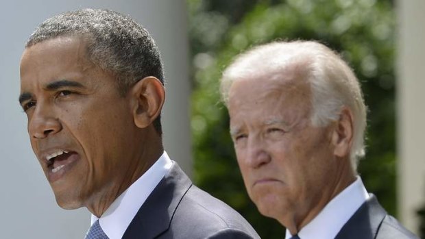 US "should take military action": Barack Obama speaks about Syria next to Vice President Joe Biden at the Rose Garden of the White House on Saturday.