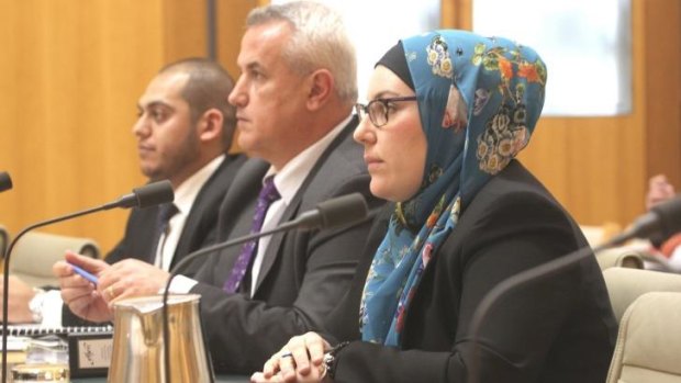 Lydia Shelly of the Muslim Legal Network with Ertunc Yasar Ozen and Moustafa Kheir at Parliament.