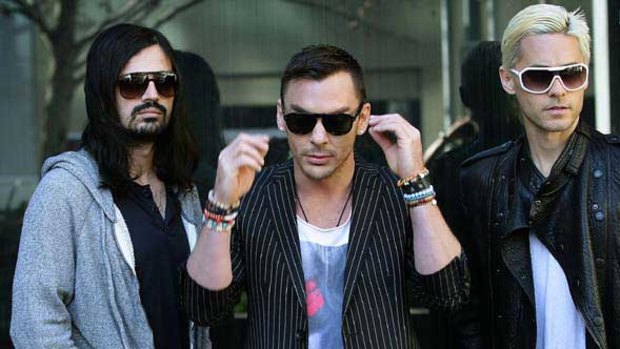 Tomo Millicevic and Shannon and Jared Leto.