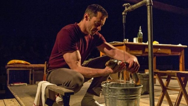 Intense: Hugh Jackman has won praise for his return to Broadway in <i>The River</i>.