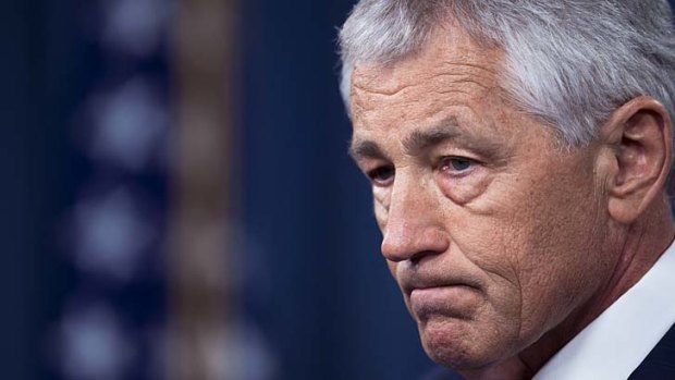 Controversial savings: Plans to cut federal spending will put US missions at risk, says Defence Secretary Chuck Hagel.