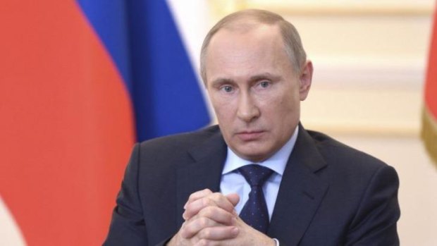 Defiant: Russian President Vladimir Putin.