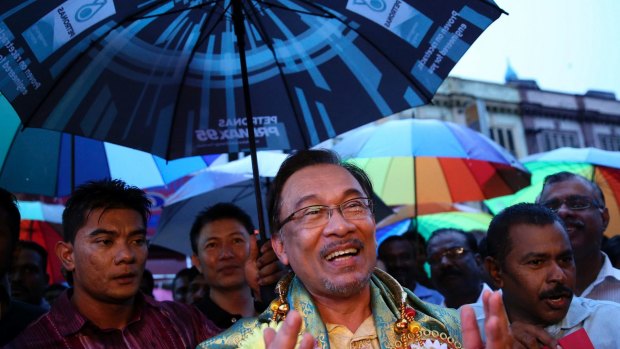Malaysia's now-jailed opposition leader Anwar Ibrahim, photographed last year.