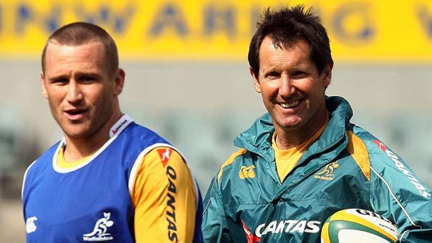 Where have all the good times gone ... Matt Giteau and Robbie Deans.