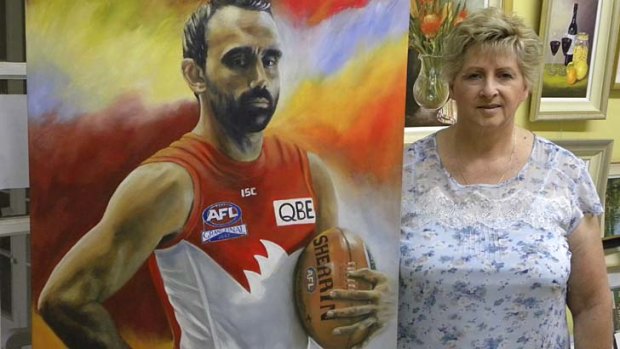 Model professional: Adam Goodes posed for an entry in this year’s Archibald Prize.