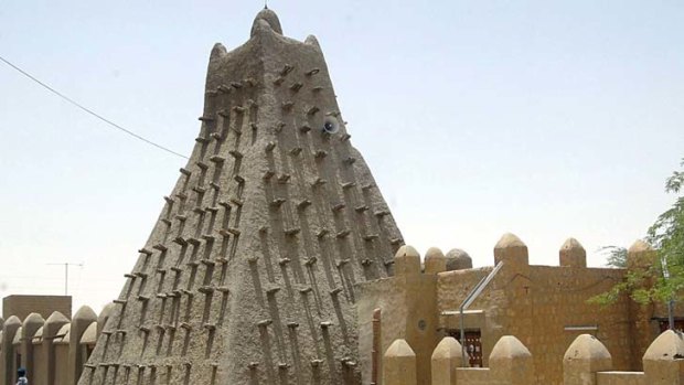 Under threat ... a minaret in historic Timbuktu, an area that has come under attack by Islamist rebels.