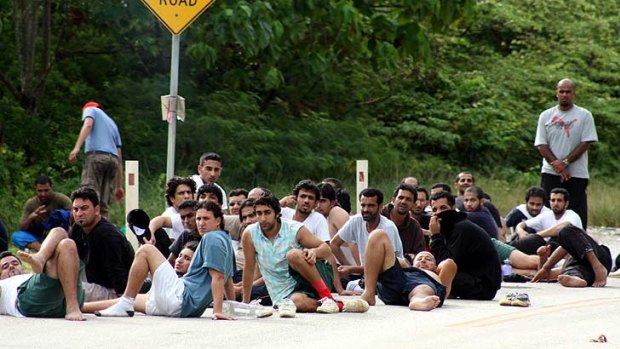 A group of asylum seekers escaped the detention centre on Christmas Island.