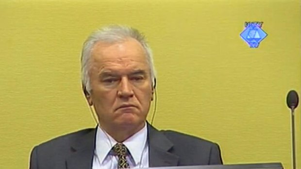 Facing justice ... Ratko Mladic.