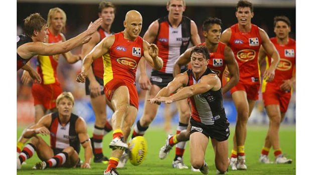 All class: Gary Ablett had the ball on a string against St Kilda in round one.