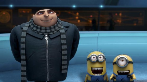 Steve Carell's Gru (left) has been eclipsed by his minions (right).