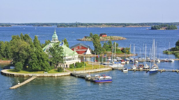 Islands in the Baltic Sea near Helsinki in Finland.