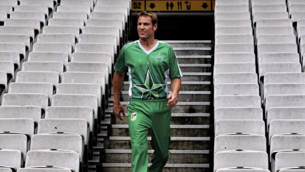 I'm a Star &#8230; Warne announcing he would play in the Big Bash.