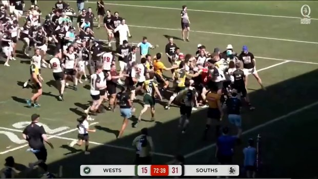 Grand Final brawl in Queensland Rugby