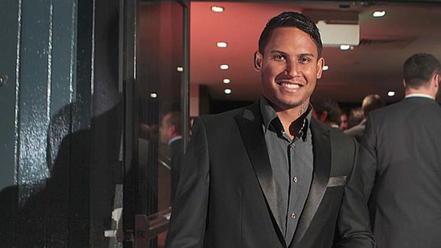 More for the trophy cabinet &#8230; Ben Barba in Pyrmont on Tuesday night.