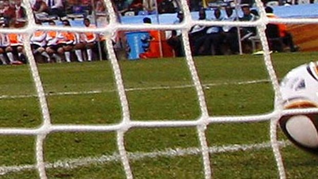 Over the line ... Frank Lampard's goal was disallowed at the 2010 World Cup.