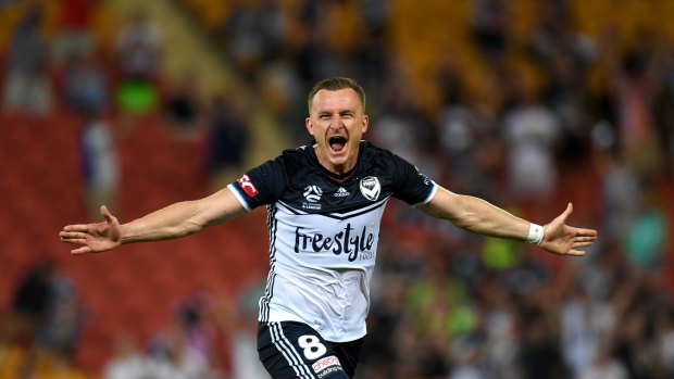 Victory's star striker Besart Berisha will spend another year at the club.