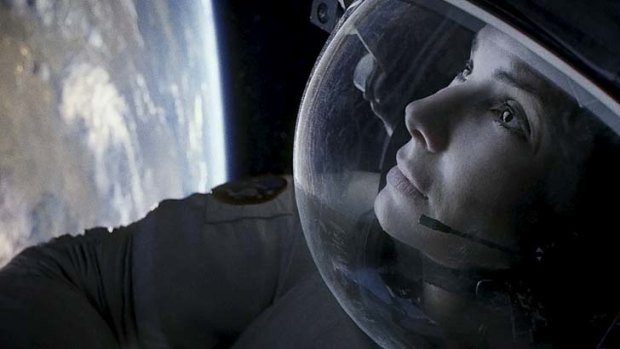 Sandra Bullock in Alfonso Cuaron's <i>Gravity</i>.