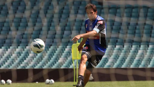 Back ... Alessandro Del Piero training on Thursday after shaking off an injury.