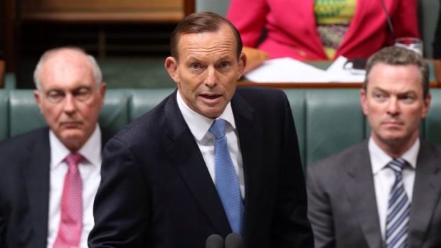 "Australians will have to endure more security than we're used to": Tony Abbott addresses Parliament on the terrorist threat on Monday.