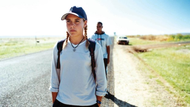 Danielle Hall and Damian Pitt in a scene from the Australian film <i>Beneath Clouds</i> by Ivan Sen.