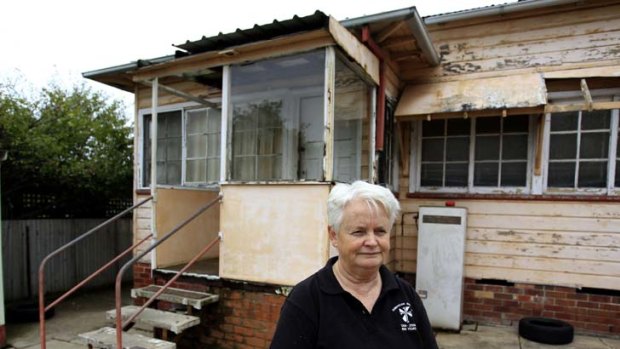 Home truths ... Sister Diana Santleben at a house provided to a refugee family recently arrived in Newcastle.