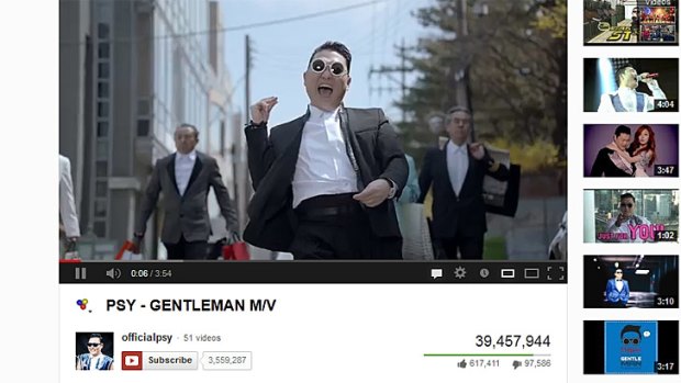 Viral sensation ... Psy's new <i>Gentleman</i> video has proven to be another YouTube hit.