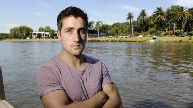 Bar worker David Brearley, 22, rescued an Irish tourist from the Yarra.