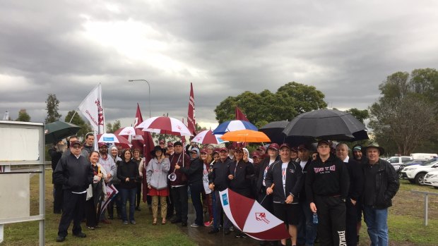 Prison officers protest at Arthur Gorrie Correctional Centre.