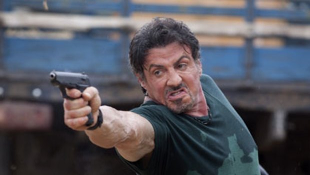 Sylvester Stallone gets in touch with his inner action hero.