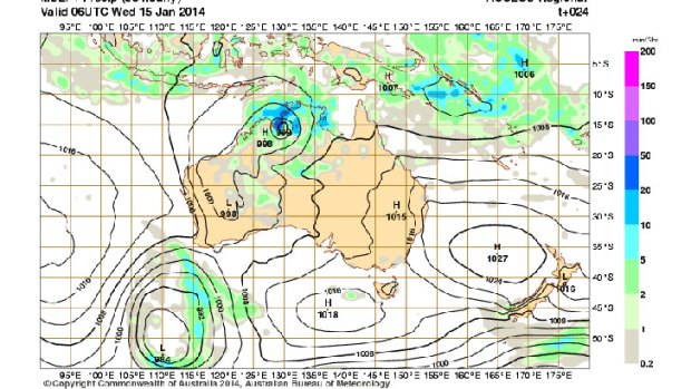 Wednesday 5pm AEDT: Three high pressure systems to dominate south-eastern Australia. Source: BoM