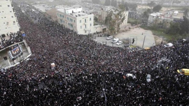 Hundreds of thousands of ultra-Orthodox Jews attended the protest.