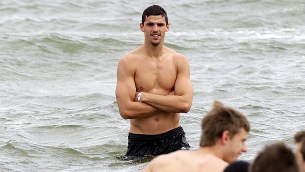 'Smooth Operator': Scott Pendlebury at recovery this week.