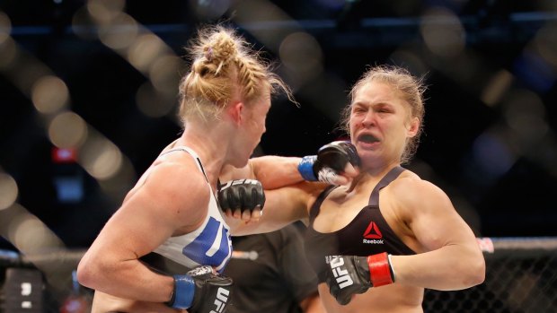 Beaten: Ronda Rousey was knocked out by Holly Holm.