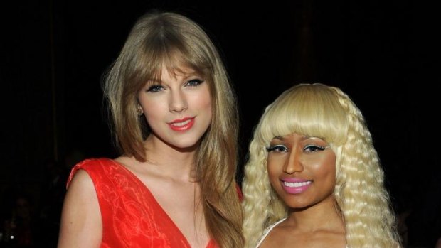 Not so friendly anymore ... Taylor Swift and Nicki Minaj attend the Billboard's Sixth Annual Women in Music event in 2011 in New York City. 