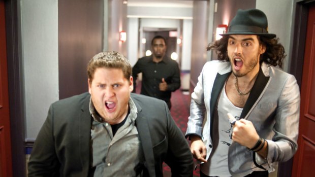 Jonah Hill and Russell Brand in "Get Him to the Greek".