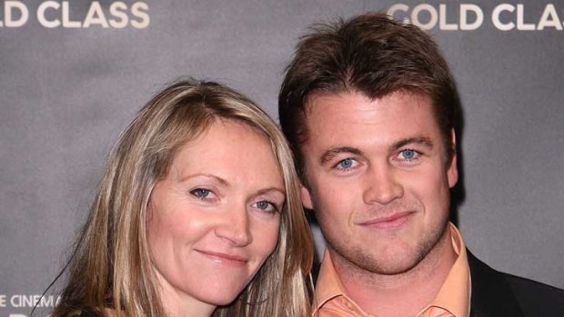 Joining his brothers in Hollywood ... Luke Hemsworth and wife Samantha.