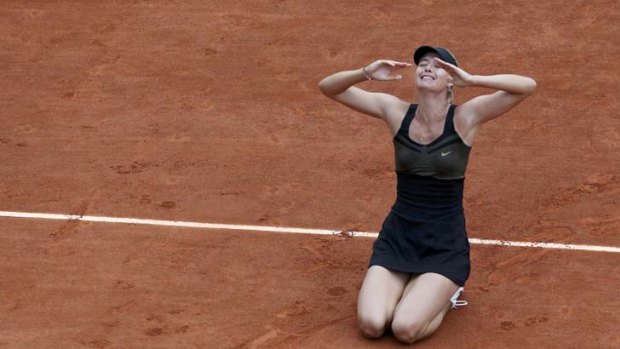All class: Maria Sharapova at Roland Garros after her straight-sets win over Sara Errani.