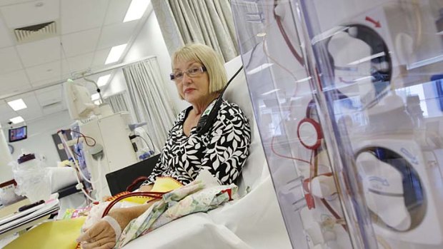 Carol Embleton suffers from a fatal kidney disease and is on dialysis while she waits for a transplant.